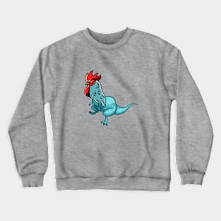 Blue Dino rooster Crewneck Sweatshirt